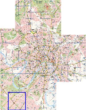 Transporte mapa de Moscovo em ingles