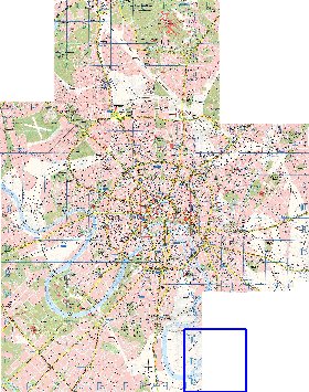 Transporte mapa de Moscovo em ingles