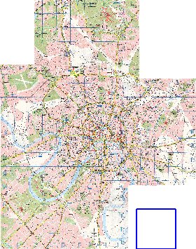 Transporte mapa de Moscovo em ingles