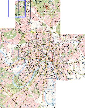 Transporte mapa de Moscovo em ingles