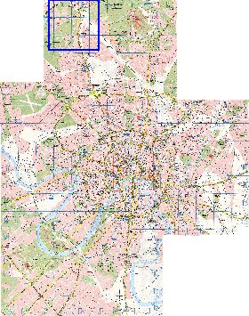 Transporte mapa de Moscovo em ingles