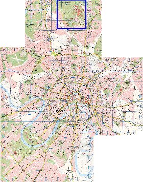 Transport carte de Moscou en anglais