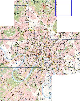 Transport carte de Moscou en anglais