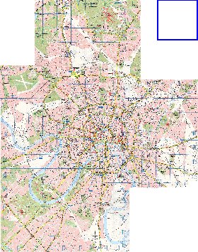 Transport carte de Moscou en anglais