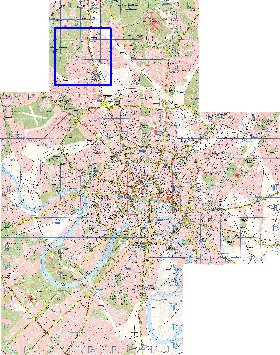 Transport carte de Moscou en anglais