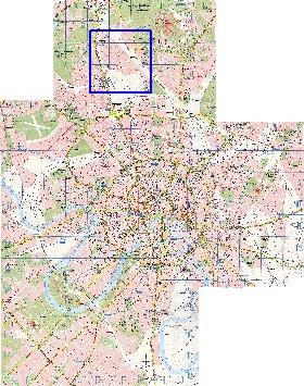 Transporte mapa de Moscovo em ingles