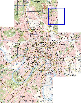 Transport carte de Moscou en anglais