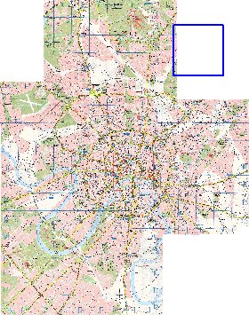 Transport carte de Moscou en anglais