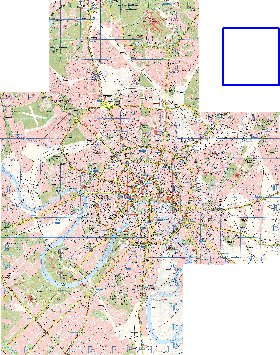 Transport carte de Moscou en anglais