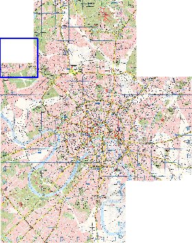 Transport carte de Moscou en anglais