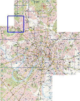 Transport carte de Moscou en anglais