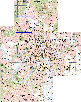 Transporte mapa de Moscovo em ingles