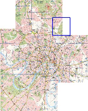 Transport carte de Moscou en anglais