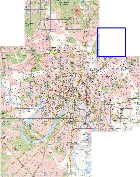 Transporte mapa de Moscovo em ingles