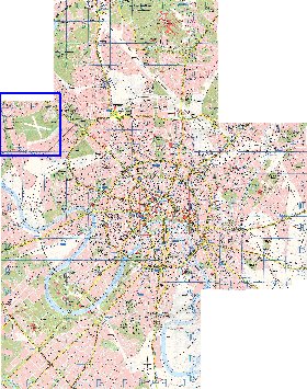 Transport carte de Moscou en anglais