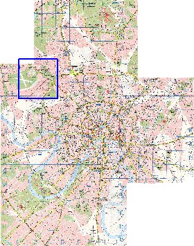 Transporte mapa de Moscovo em ingles