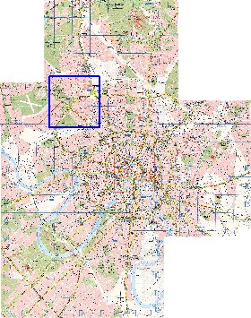 Transporte mapa de Moscovo em ingles