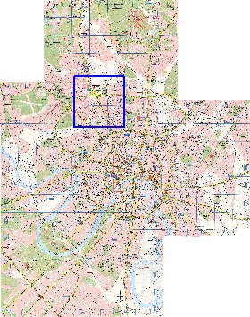 Transport carte de Moscou en anglais