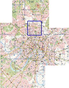 Transporte mapa de Moscovo em ingles