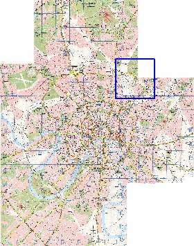 Transporte mapa de Moscovo em ingles