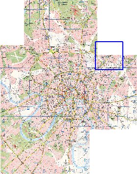 Transport carte de Moscou en anglais