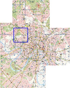 Transporte mapa de Moscovo em ingles