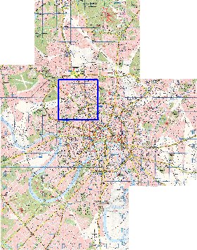 Transporte mapa de Moscovo em ingles