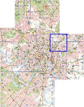 Transport carte de Moscou en anglais