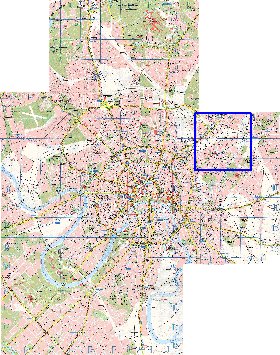 Transport carte de Moscou en anglais