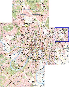 Transporte mapa de Moscovo em ingles