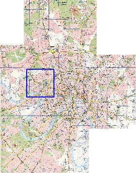 Transporte mapa de Moscovo em ingles