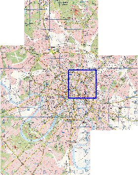 Transporte mapa de Moscovo em ingles