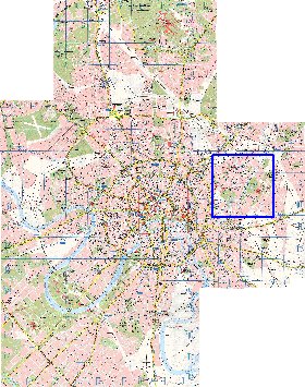 Transporte mapa de Moscovo em ingles