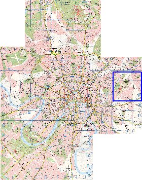 Transporte mapa de Moscovo em ingles