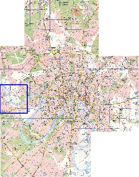 Transporte mapa de Moscovo em ingles