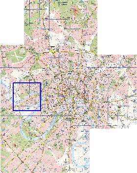 Transporte mapa de Moscovo em ingles