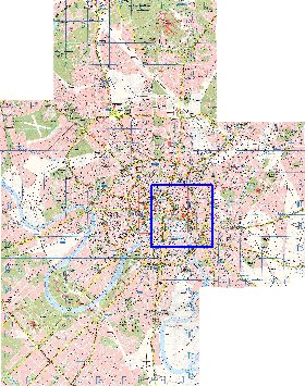 Transporte mapa de Moscovo em ingles