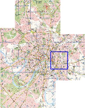 Transporte mapa de Moscovo em ingles