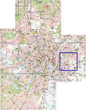 Transporte mapa de Moscovo em ingles