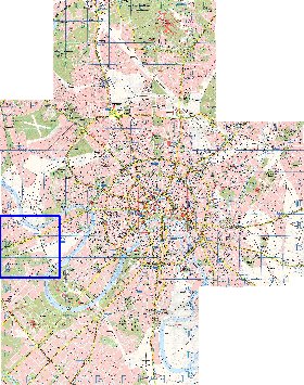 Transporte mapa de Moscovo em ingles