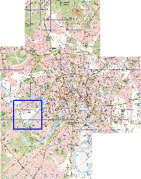 Transporte mapa de Moscovo em ingles