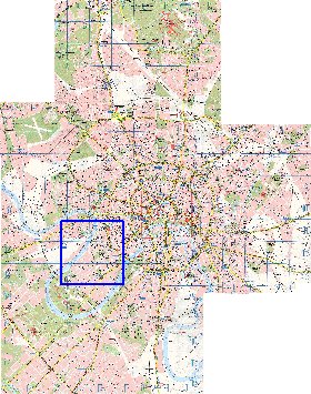 Transporte mapa de Moscovo em ingles