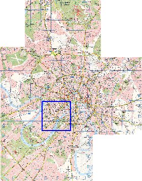 Transporte mapa de Moscovo em ingles