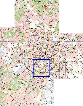 Transporte mapa de Moscovo em ingles