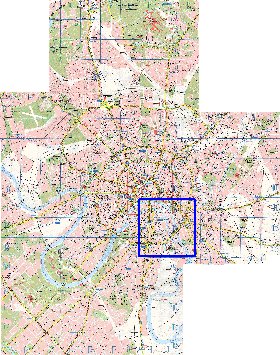 Transporte mapa de Moscovo em ingles