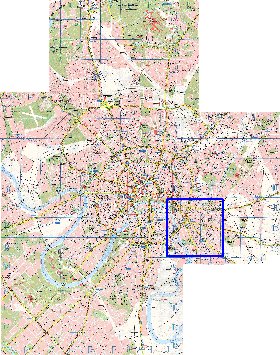 Transporte mapa de Moscovo em ingles