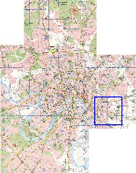 Transporte mapa de Moscovo em ingles