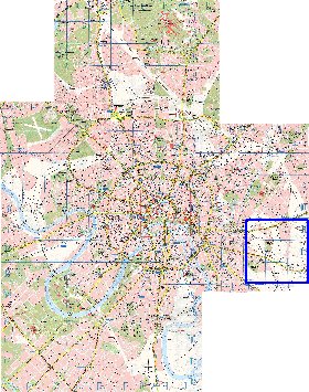 Transporte mapa de Moscovo em ingles