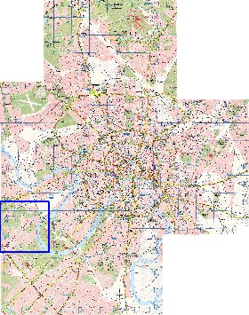 Transporte mapa de Moscovo em ingles