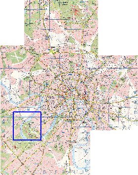 Transporte mapa de Moscovo em ingles